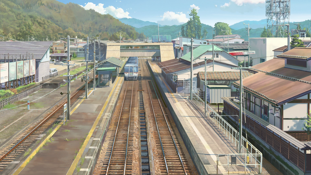 Szenen aus "Your Name": Der Bahnhof Hida-Furukawa.