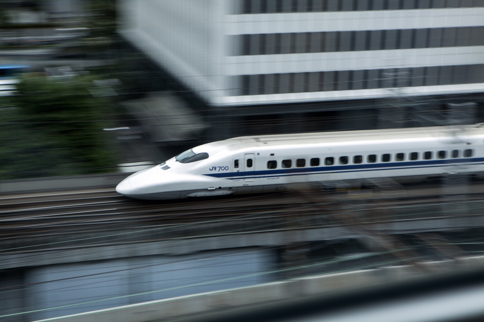 Volle Geschwindigkeit: Ein Shinkansen in Japan.