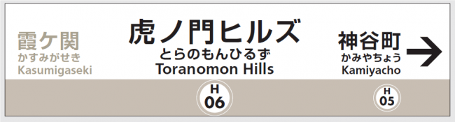 Toranomon Hills: Der neue Stationsname.