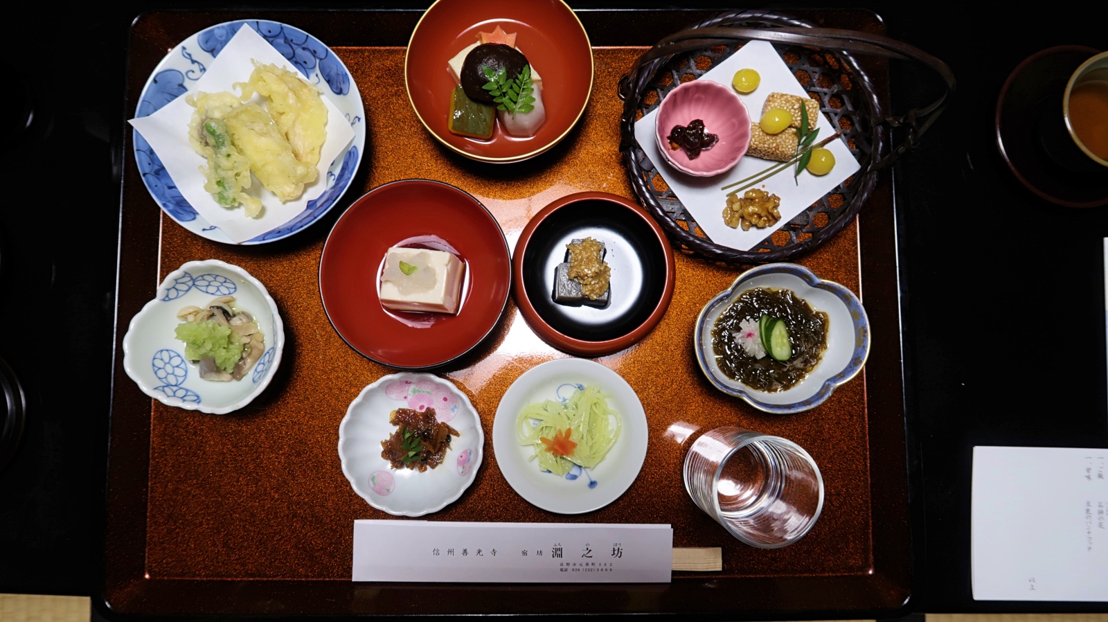 Vegan: Ein Shojin-Ryori-Essen bei einer Tempelübernachtung.