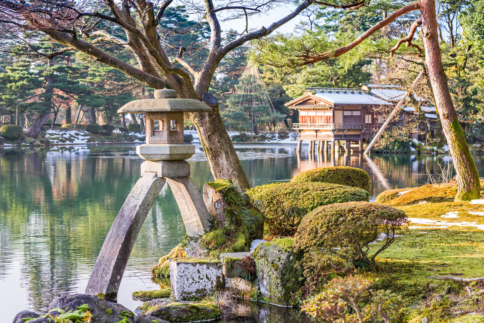 Der Kenrokuen-Garten in Kanazawa.