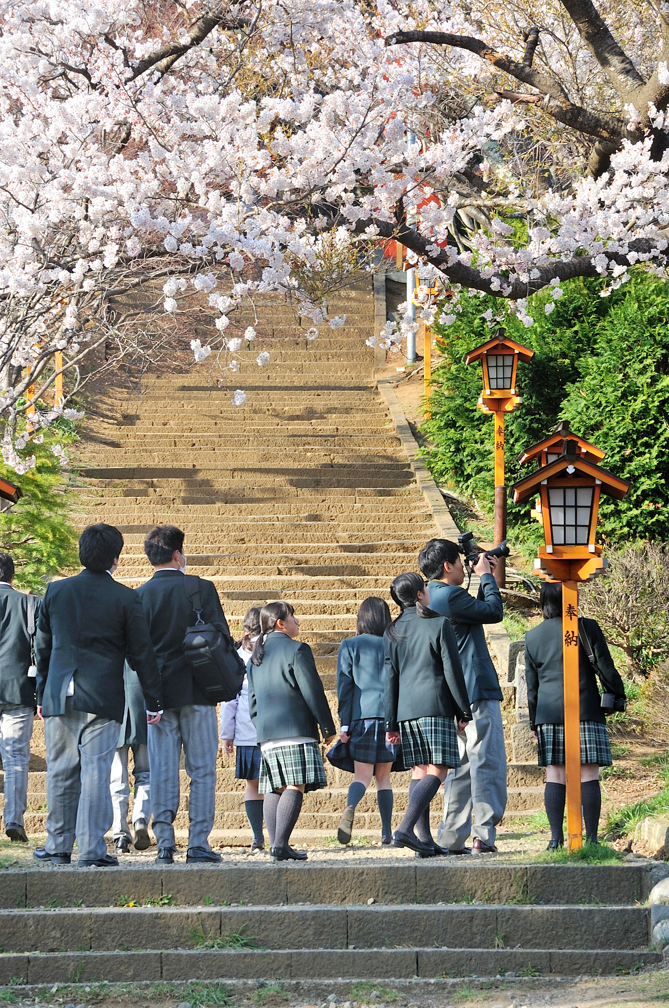Highschool-Schüler in Japan.