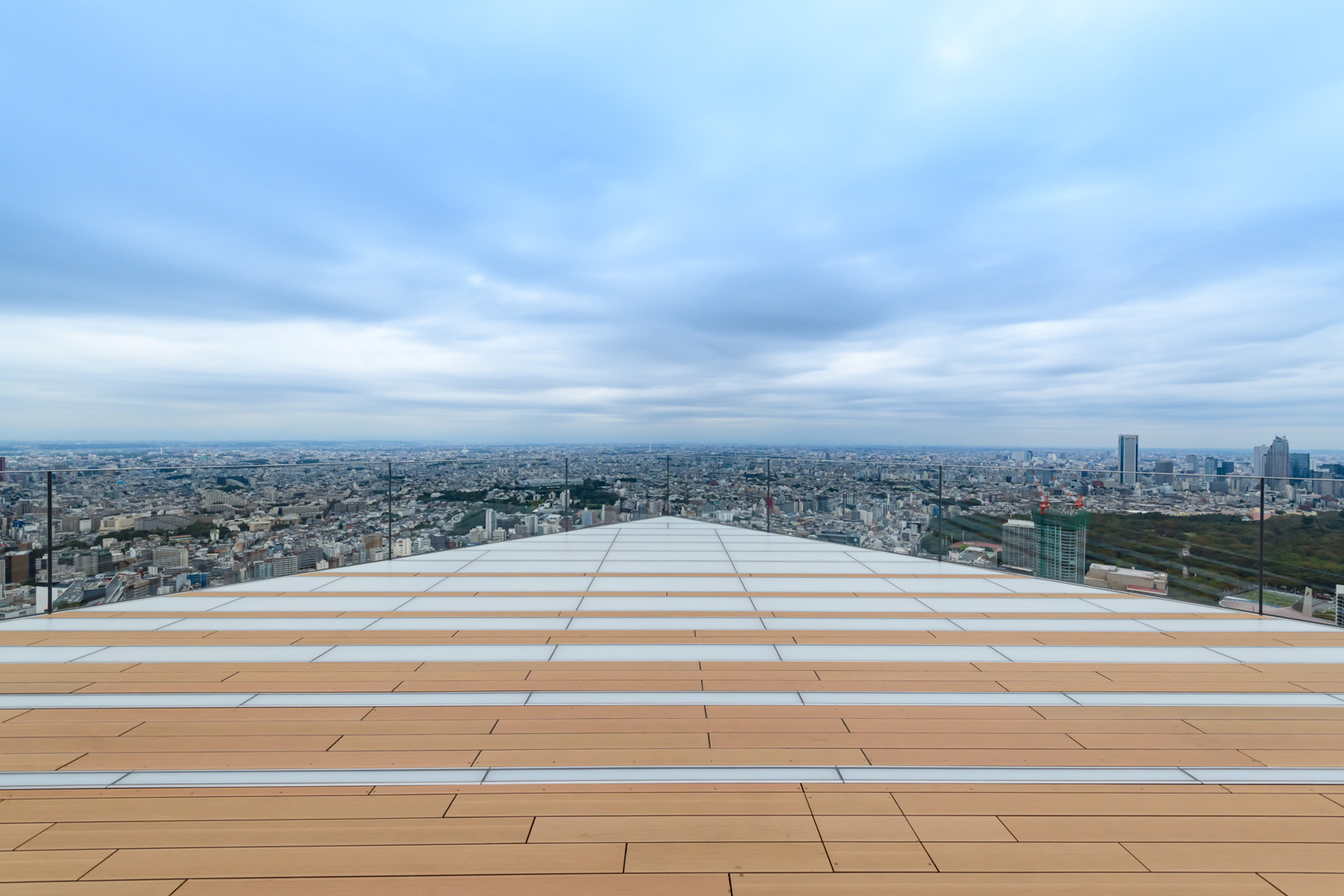 Auf der riesigen Dachterrasse von Shibuya Sky.