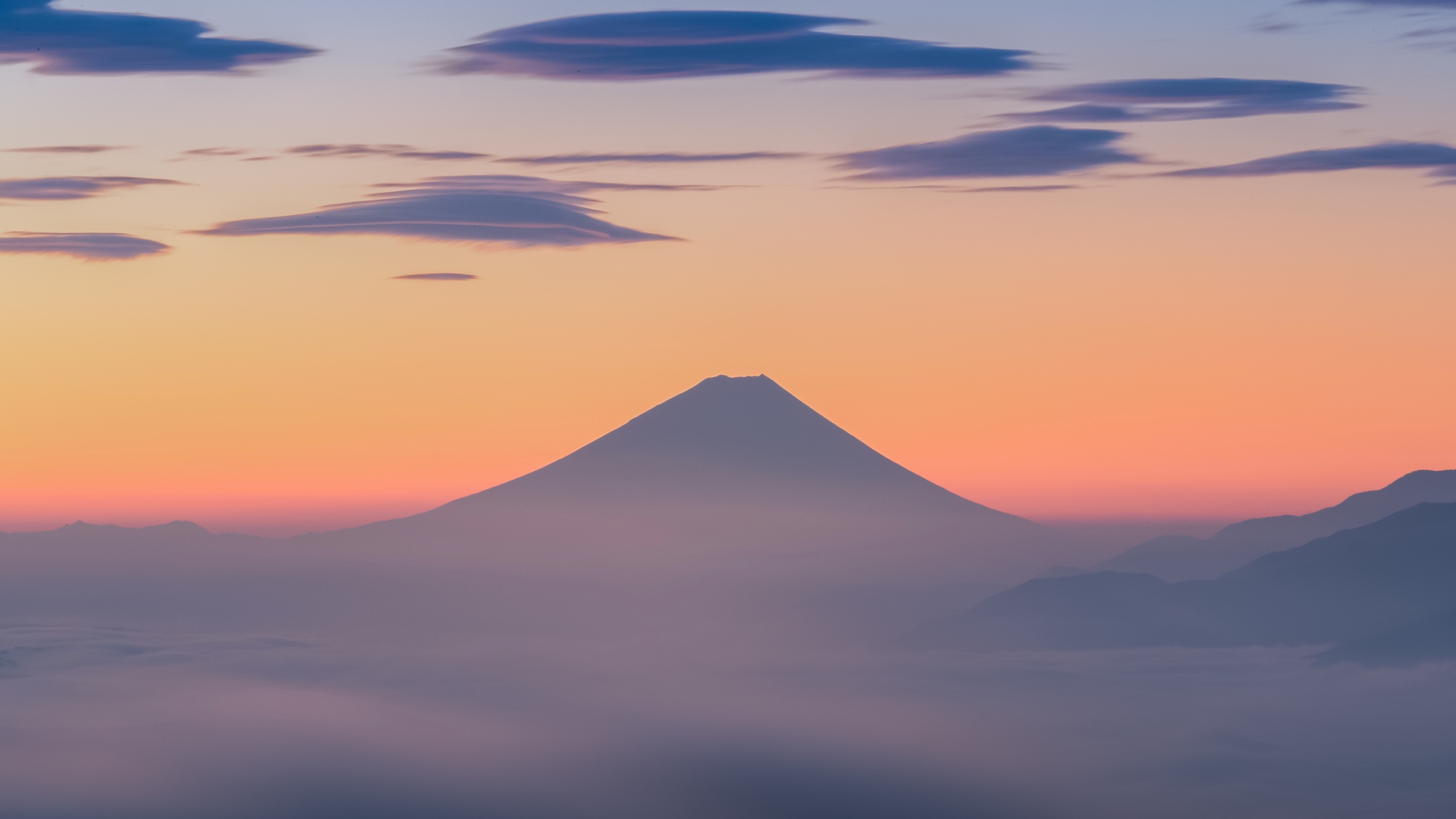 Sonnenaufgang beim Fuji.