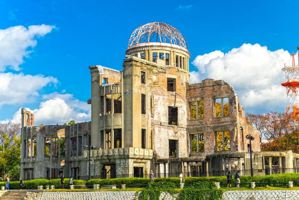 Die Atombombenkuppel in Hiroshima.