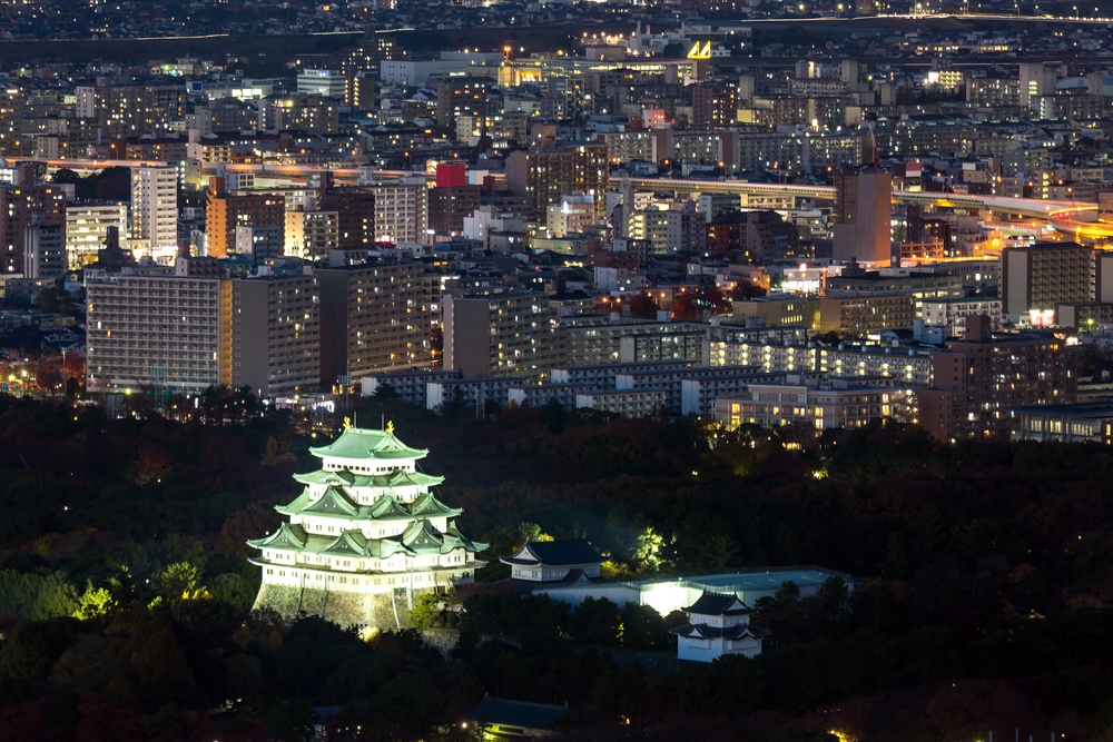 Wahrzeichen der Stadt: Die Burg von Nagoya.