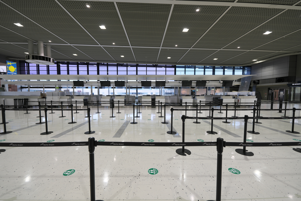 Der Ter­mi­nal 2 im Flug­ha­fen Nari­ta im Juli 2020.