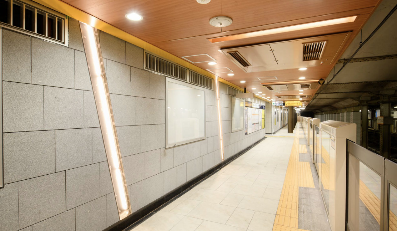 Der neue Bahnhof Aoyama-Itchōme.