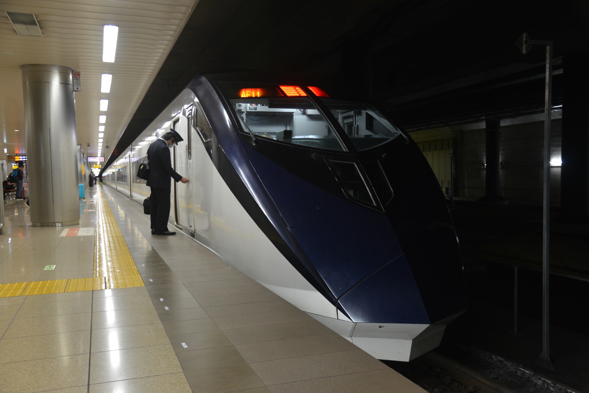 Der Skyliner von Keisei Electric Railway im Flughafen Narita.