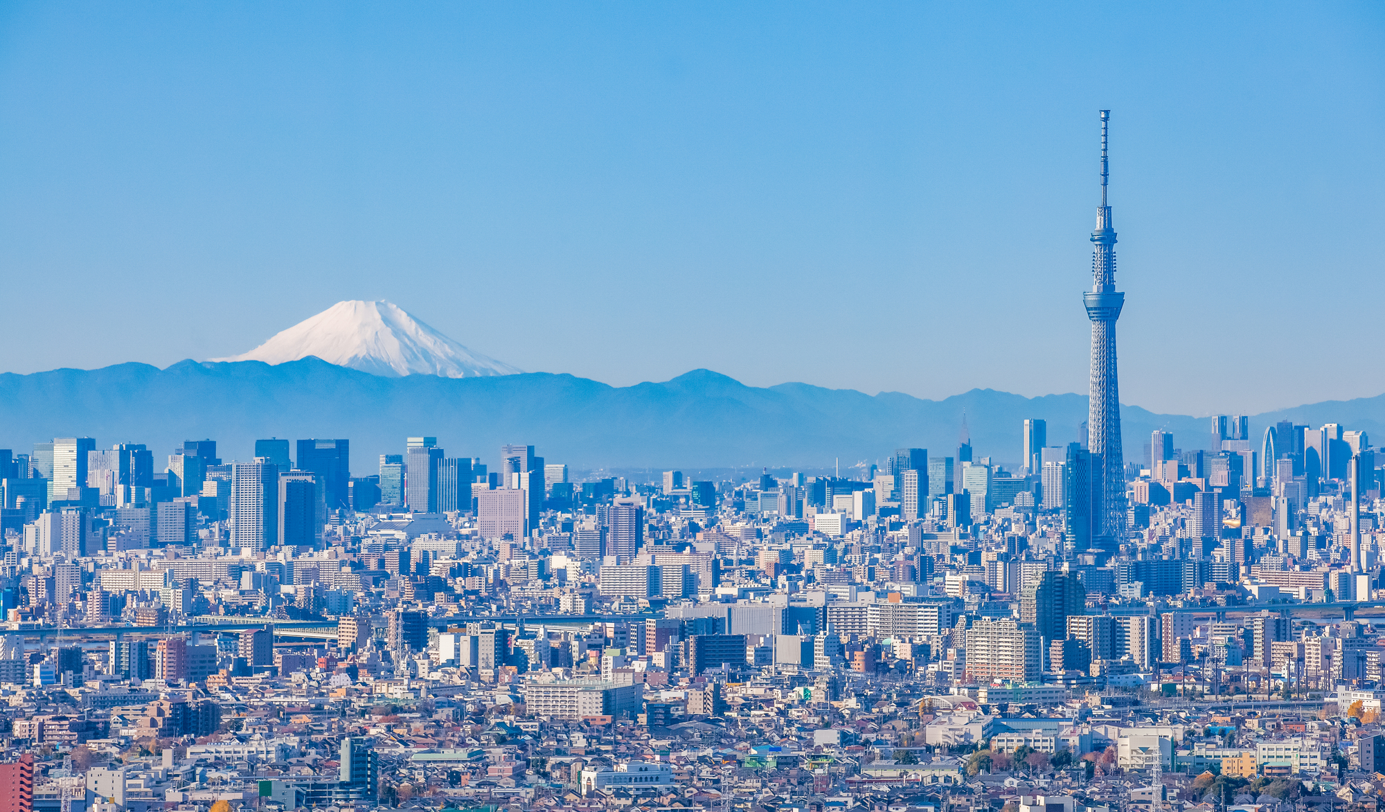 Die Skyline von Tokio an einem klaren Tag. (Archivbild)