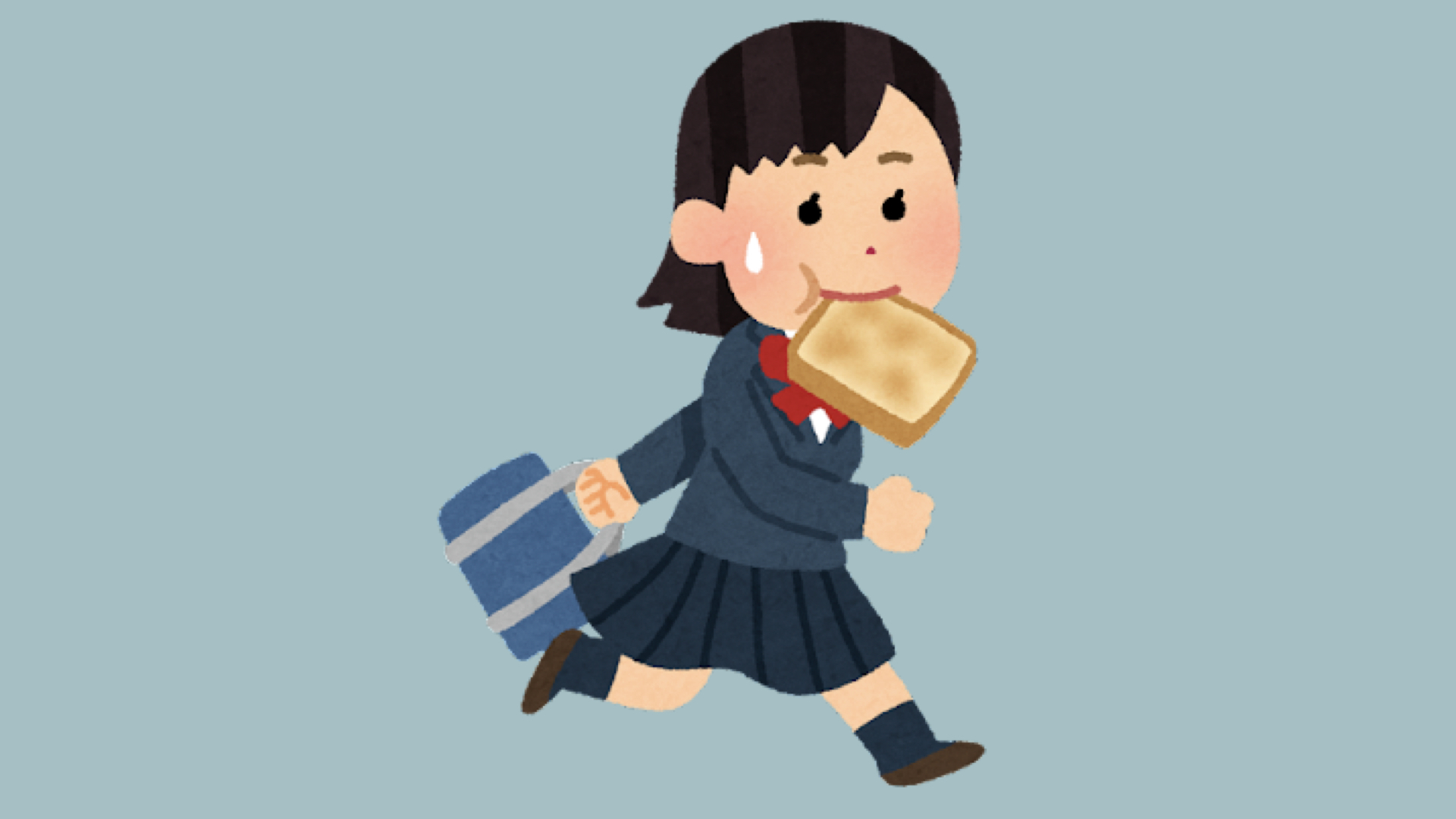 Ein Teil der japanischen Manga-Kultur: Die verspätete Schülerin mit dem Brot im Mund.