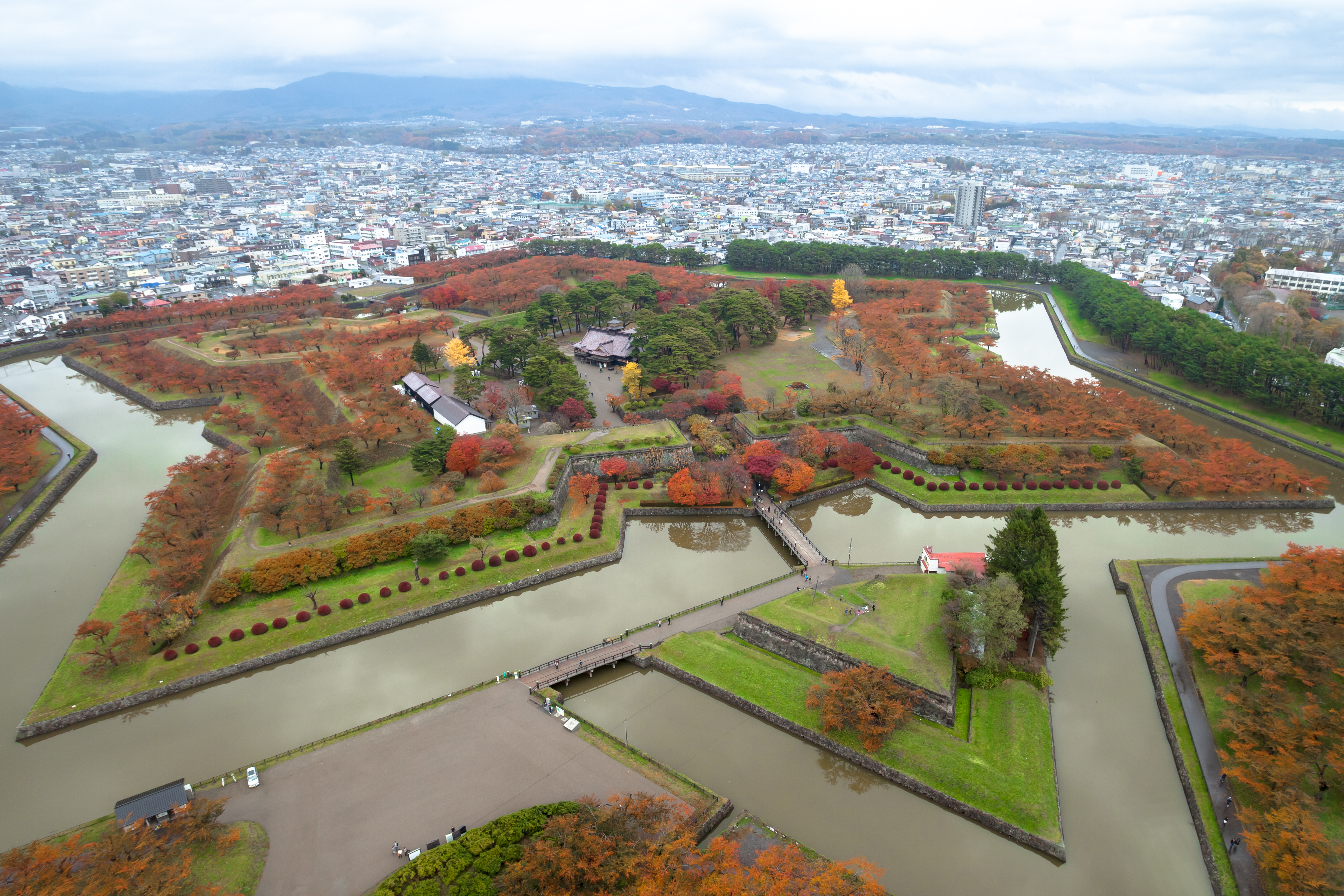 Goryōkaku im Herbst.