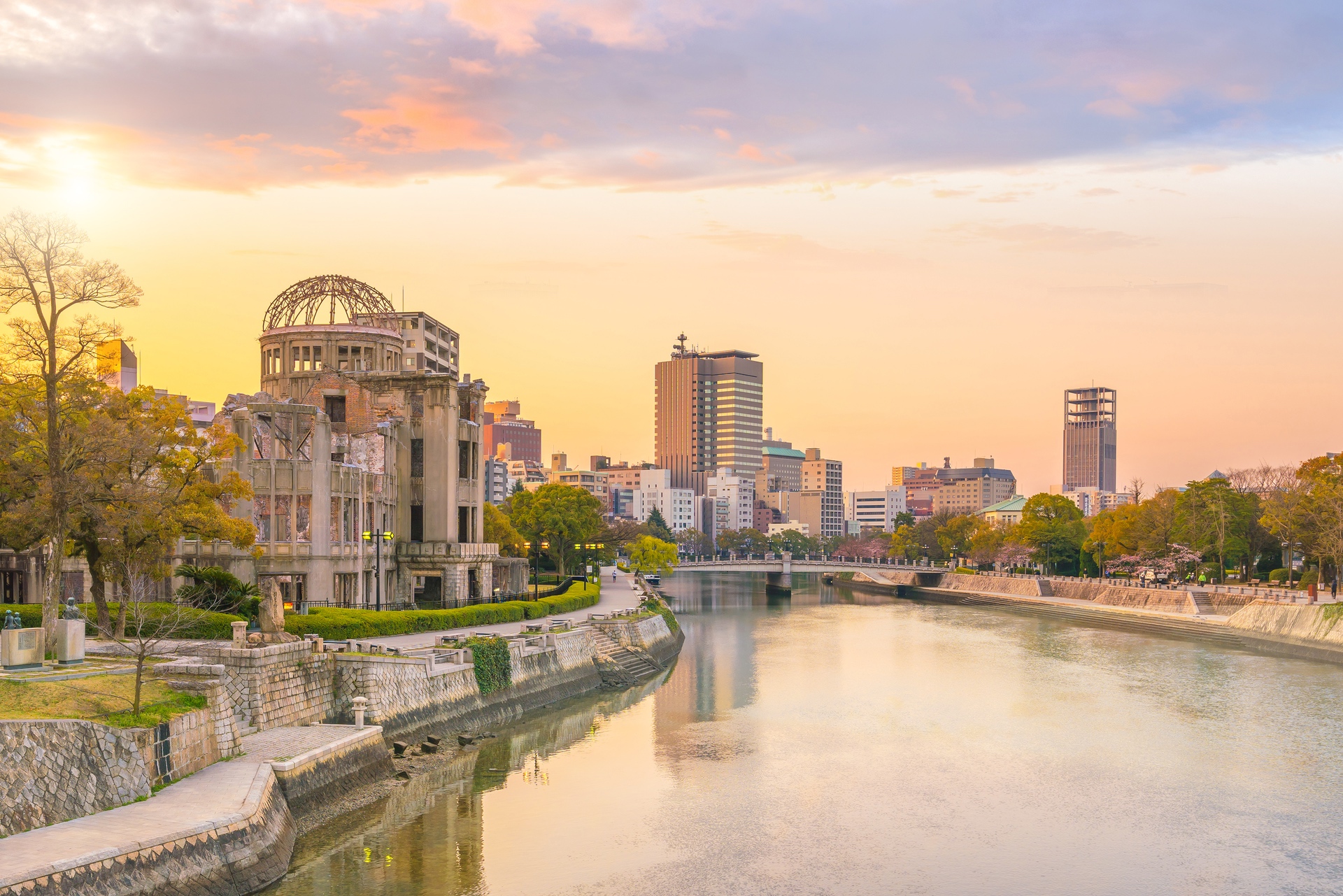 Ein Mahnmal der atomaren Zerstörung: Die Atombombenkuppel von Hiroshima.