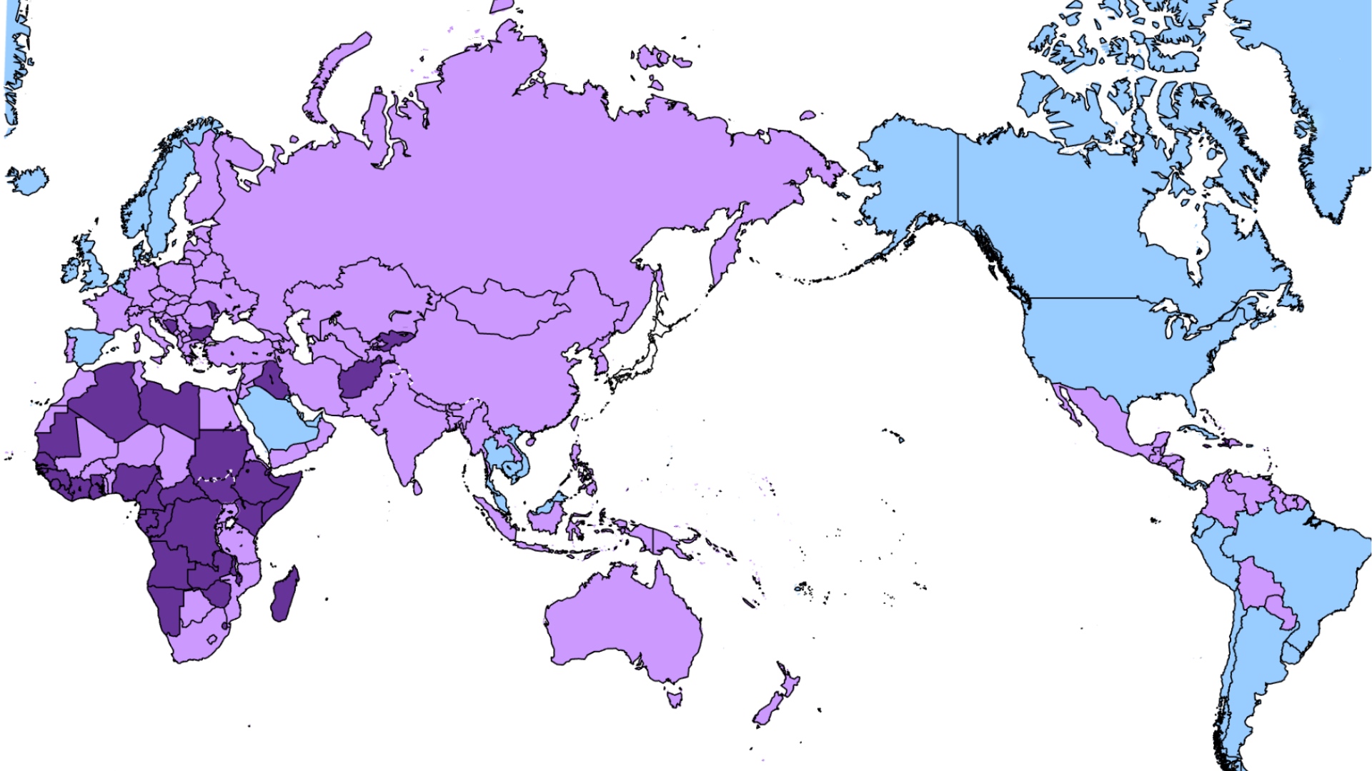 Für die blau markierten Länder gilt neu nur noch die Pandemie-Warnstufe 1.
