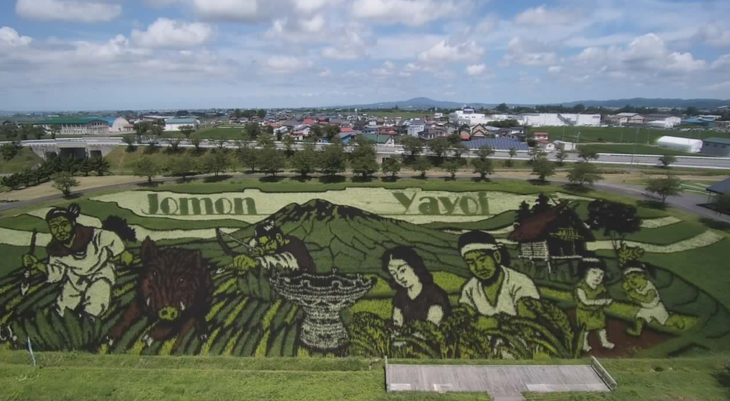Das Jomon-Yayoi-Kunstwerk am 28. Juli 2022.