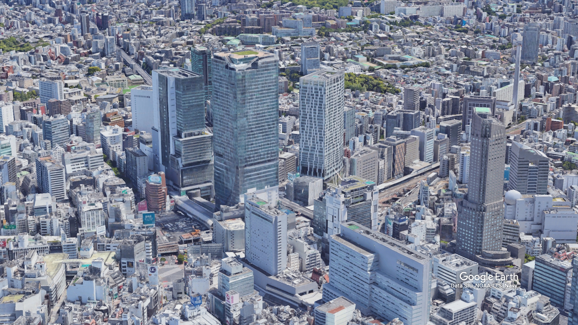 Das neue Wolkenkratzer-Viertel von Shibuya.