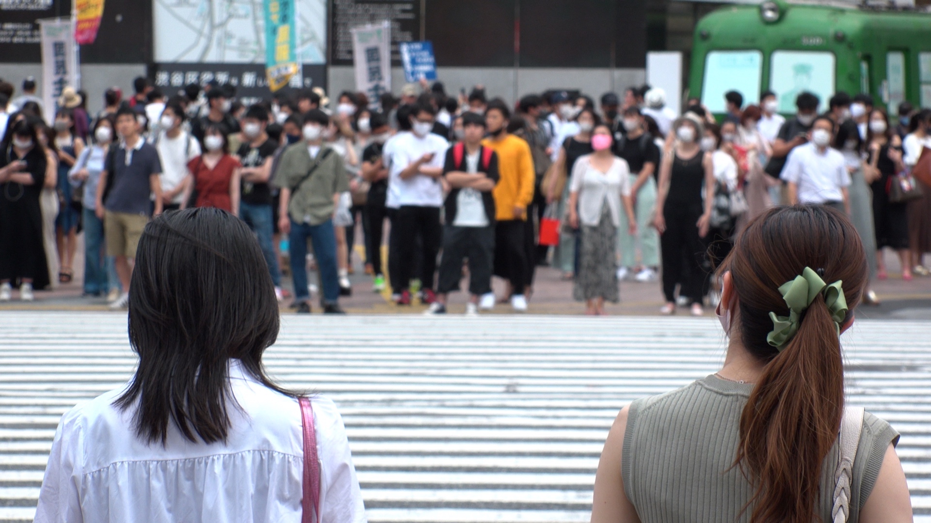 Der Shibuya Scramble Crossing in Tokio.