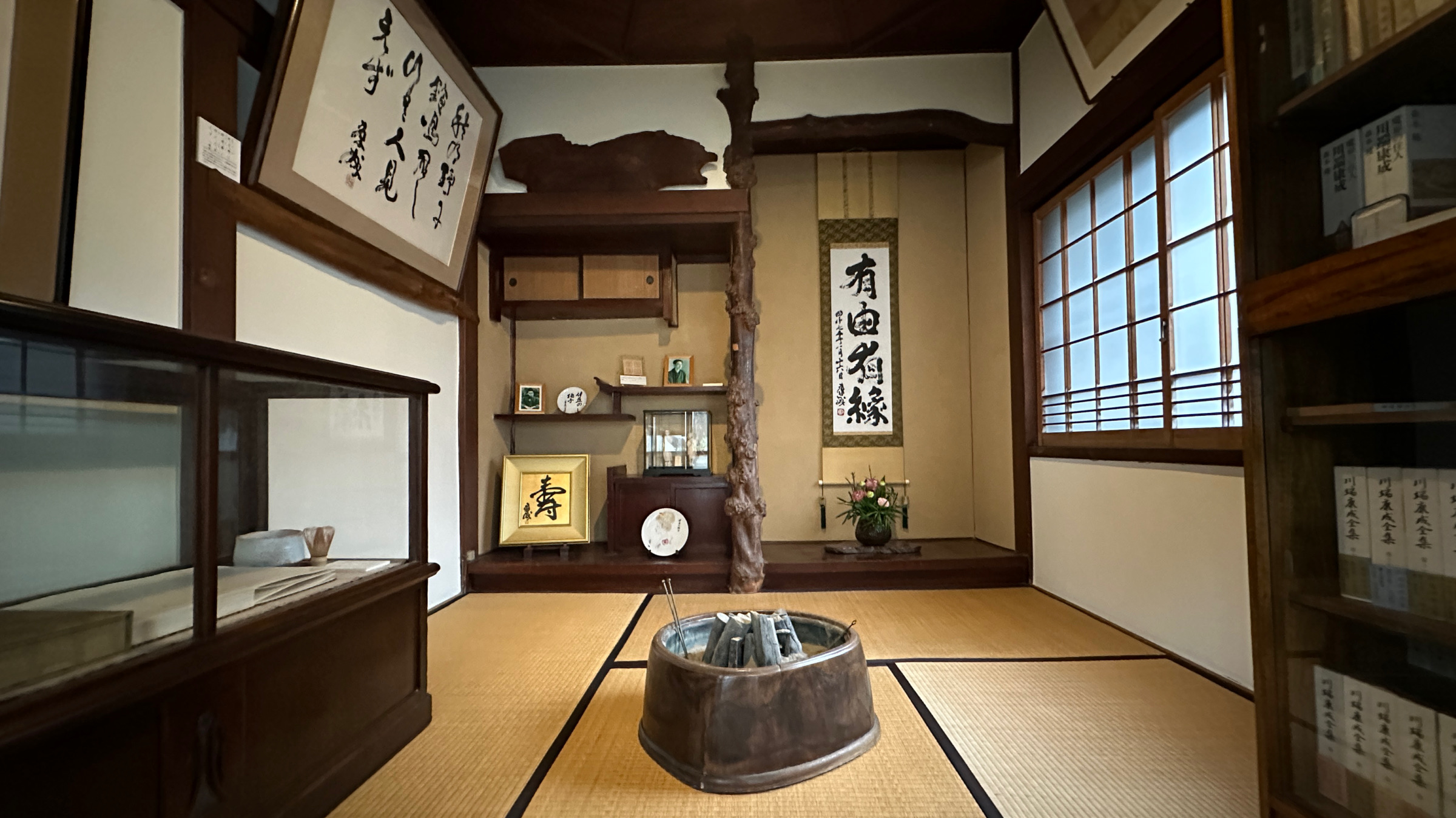 Das Zimmer von Yasunari Kawabata im Yumotokan in Yugashima-Onsen.