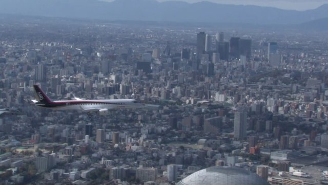 Ein Passagierflugzeug made in Japan
