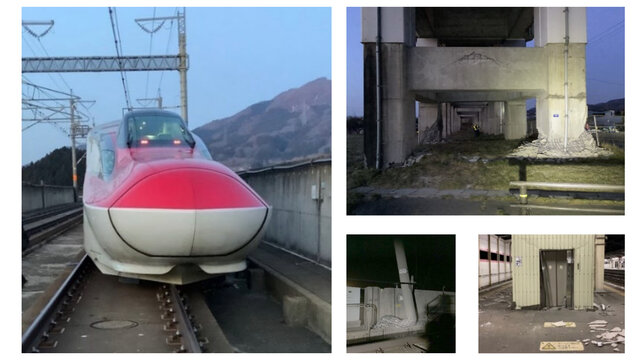 Der entgleiste Shinkansen
