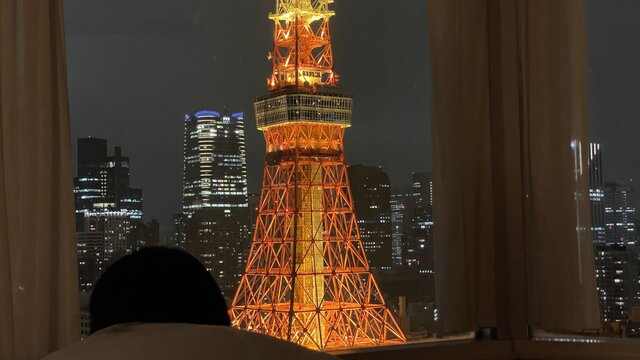 Die ungestörte Aussicht auf den Tokyo Tower