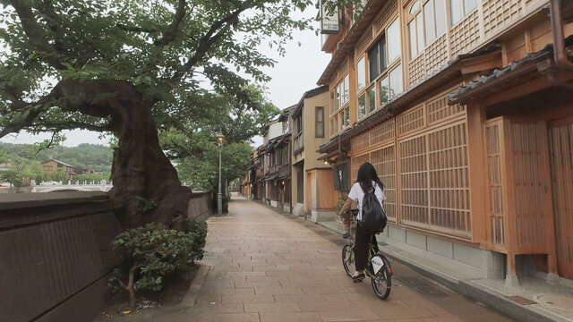 Mit dem Fahrrad durch Kanazawa